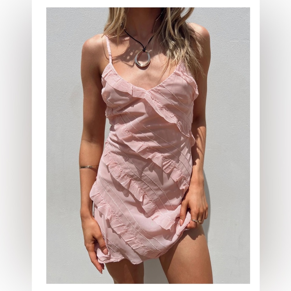 Princess polly Lars mini dress in light pink, size 4